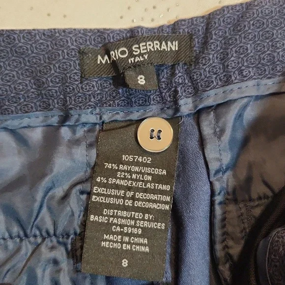 Mario serrati pants blue color size 8 - Picture 5 of 6